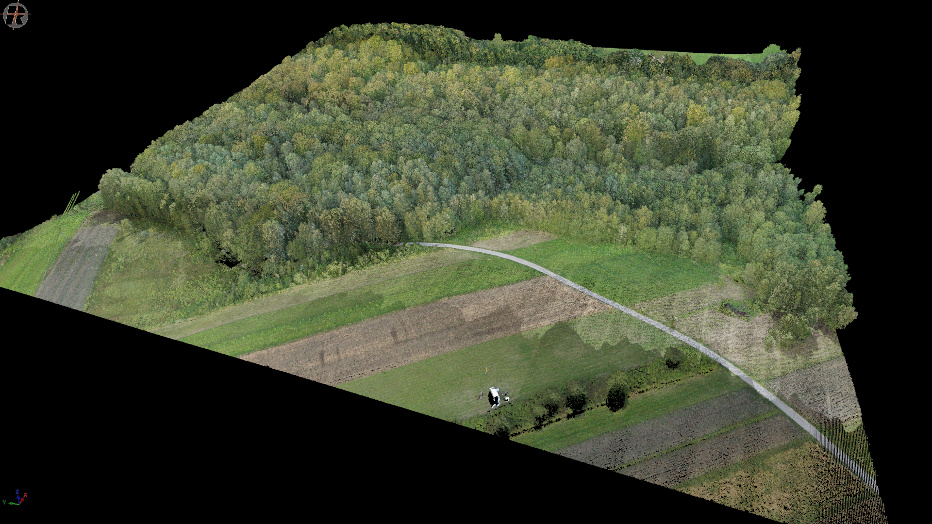 From true color point cloud to high accuracy digital terrain model.