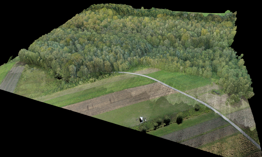 From true color point cloud to high accuracy digital terrain model.