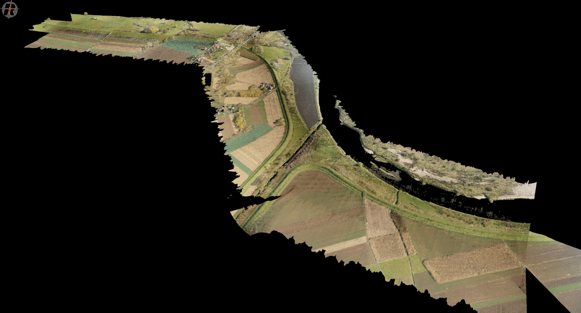 One of our lidar missions - Vistula river near Cracow, Poland.