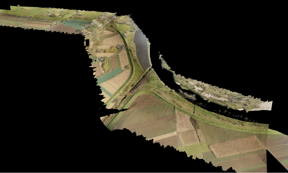 One of our lidar missions - Vistula river near Cracow, Poland.